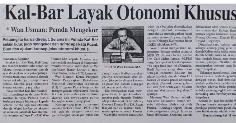 kalbar otonomi khusus
